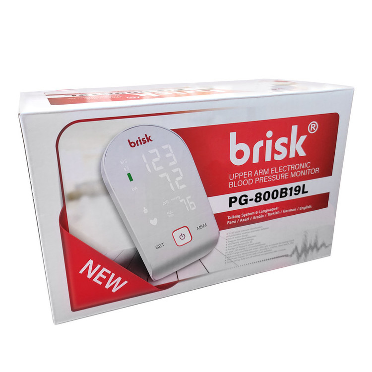 فشارسنج بازویی بریسک مدل PG800B19L با منبع تغذیه برق و باتری و آداپتور همراه
