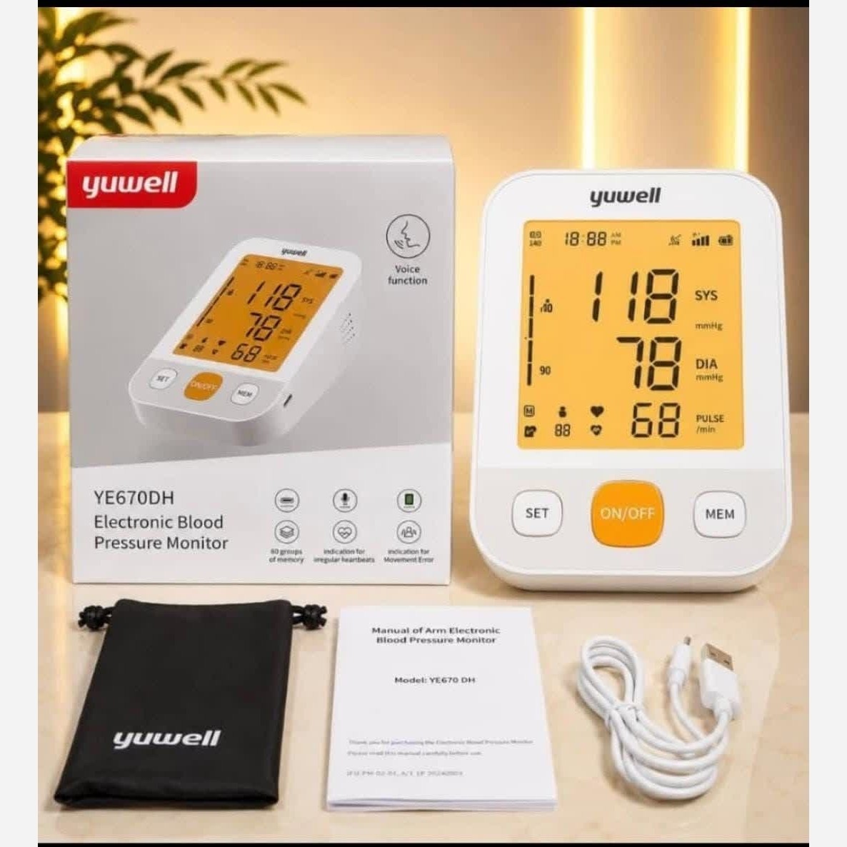 فشارسنج دیجیتال و سخنگوی فارسی مدل یوول 670dh